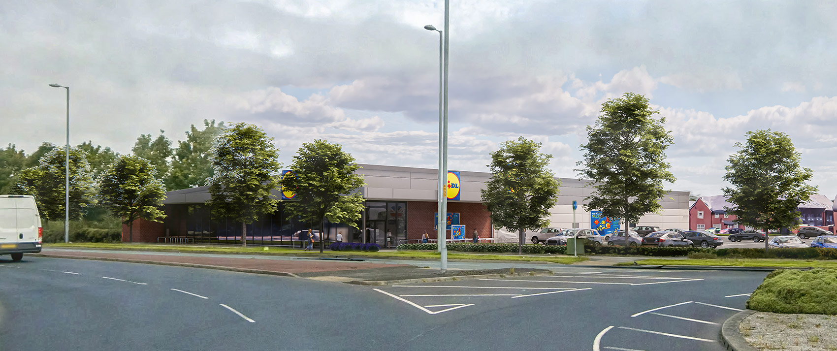 3D visual of the proposed Lidl store