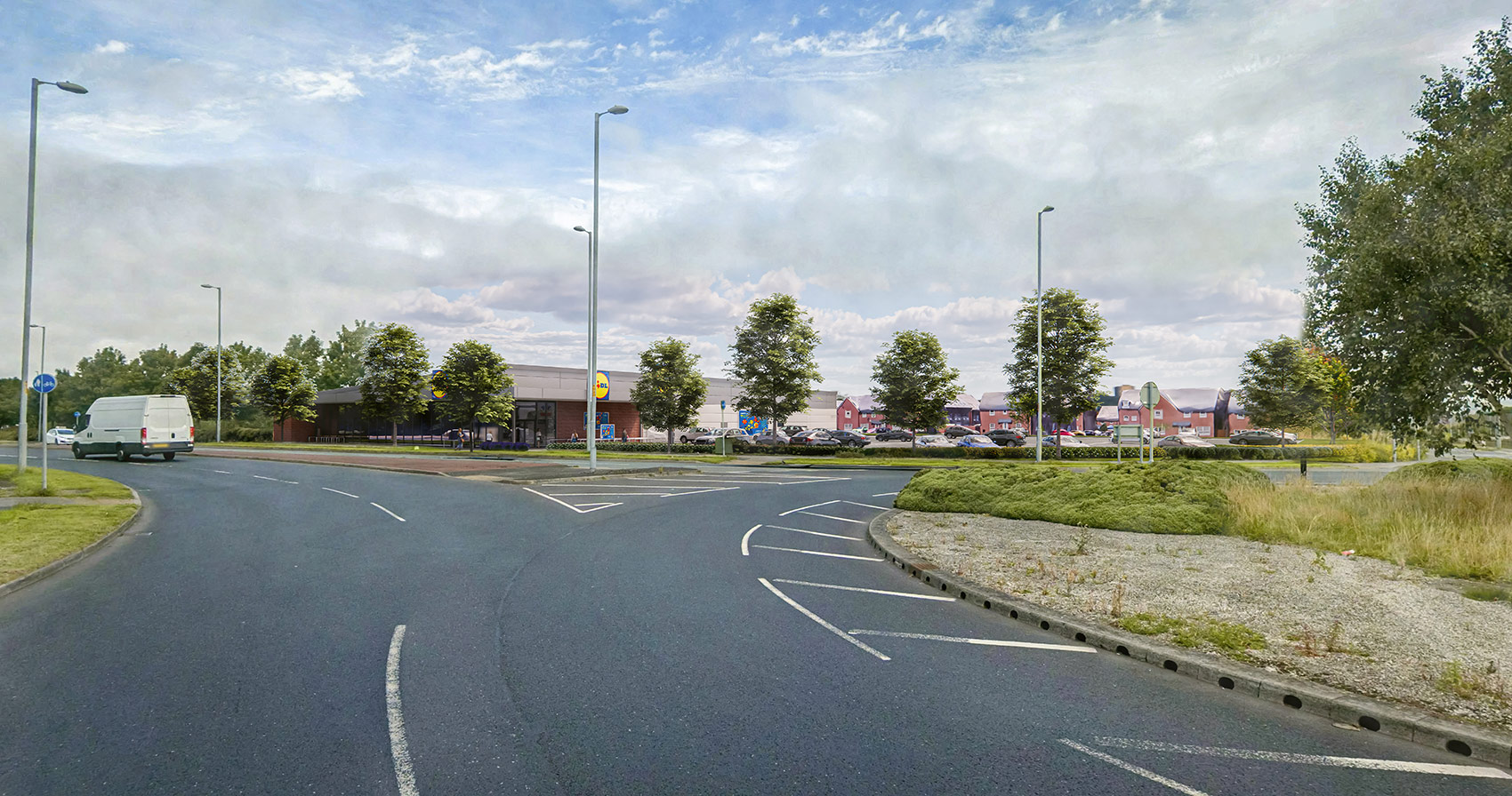 3D visual of the proposed Lidl store